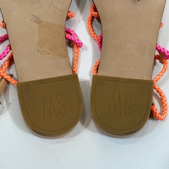 Stuart Weitzman Sandals 7.5 Strappy Colorful Gladiator Sandal Leather - Picture 6 of 10